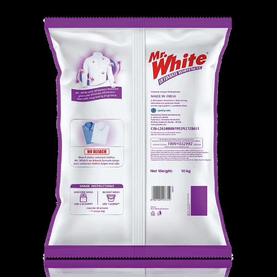 Mr. White Ultimate Whiteness Detergent Powder - No Bleach