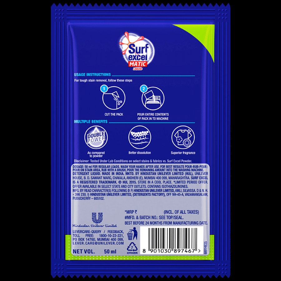 Surf Excel Matic Top Load Liquid Detergent