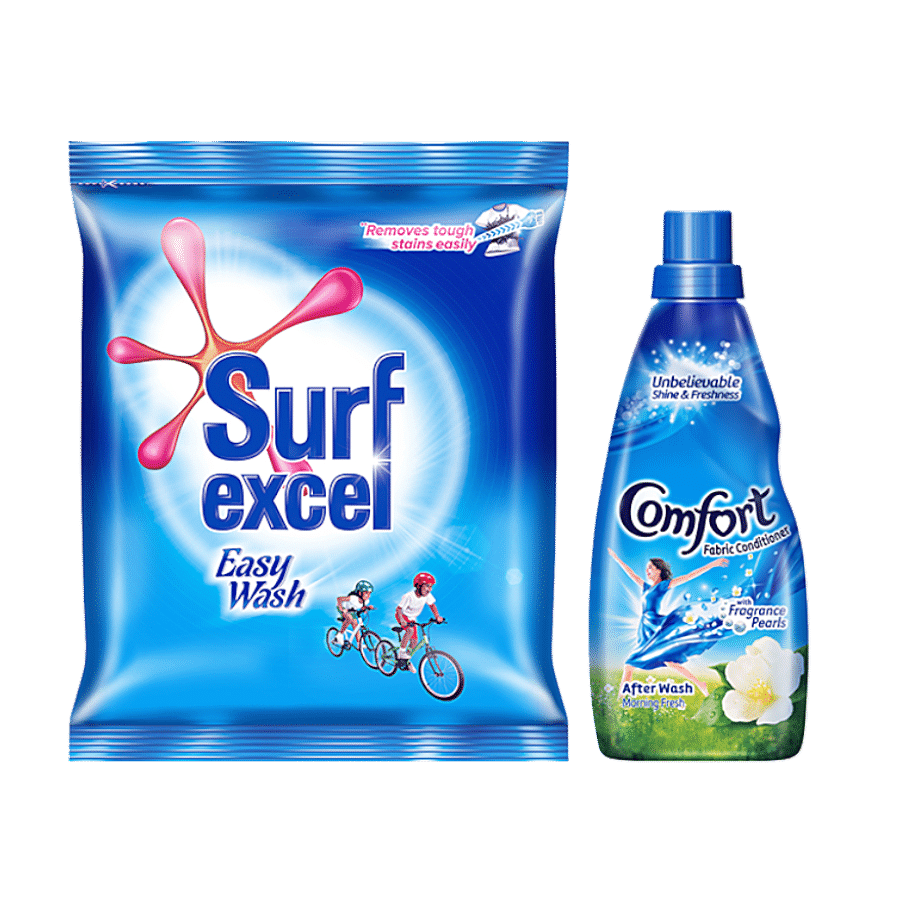 bb Combo Surf Excel Detergent Powder 4kg + Comfort Morning Fresh Fabric Conditioner 860ml