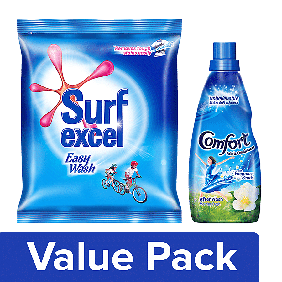 bb Combo Surf Excel Detergent Powder 4kg + Comfort Morning Fresh Fabric Conditioner 860ml