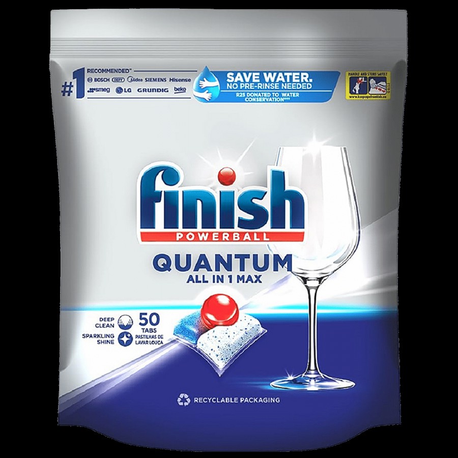 Finish Powerball Quantum All in 1 Max Dishwasher Tablets