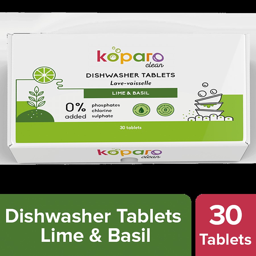 Koparo Clean Natural Dishwasher Tablet - Lime & Basil