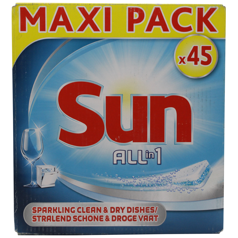 Sun All In One Dishwasher Tablets - For Sparkling Shine