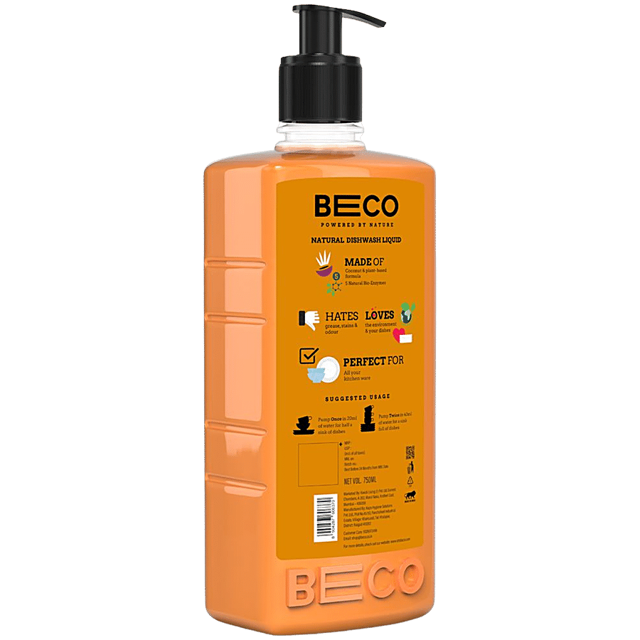 BECO Natural Dishwash Liquid - Orange & Frangipani