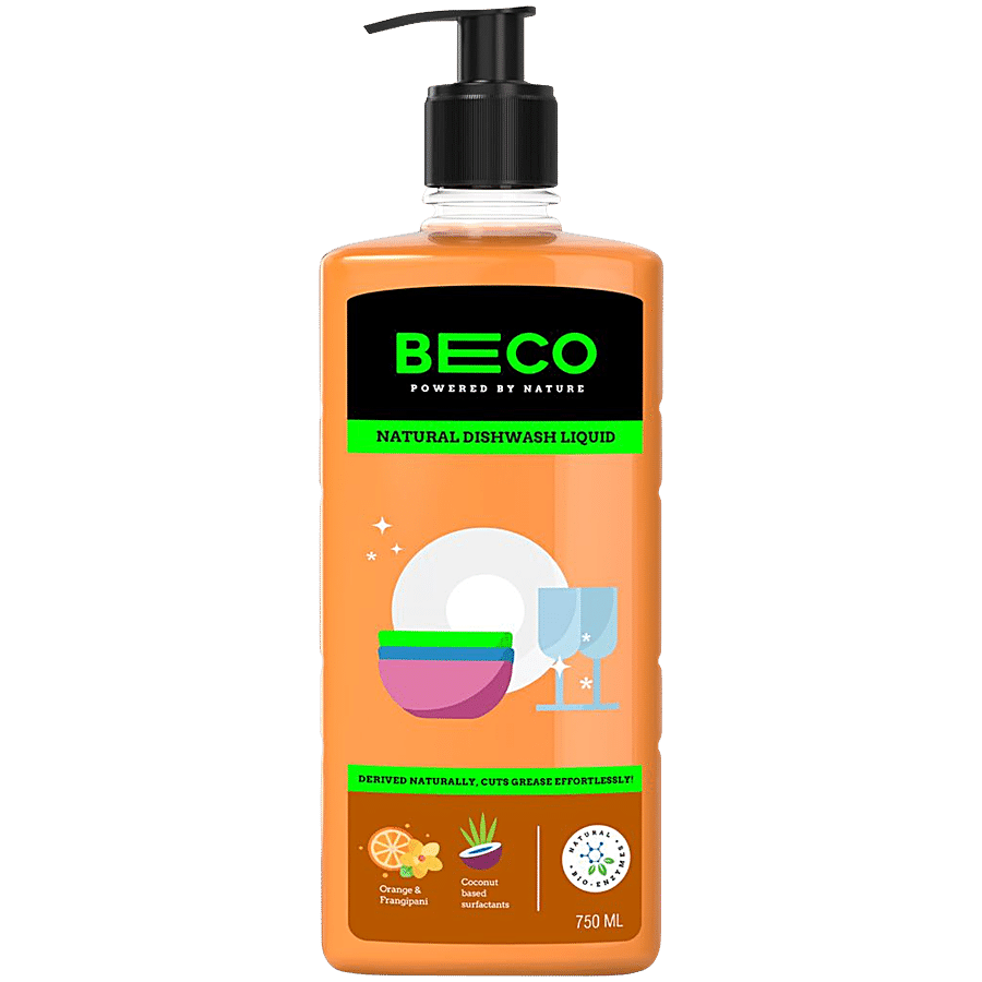 BECO Natural Dishwash Liquid - Orange & Frangipani