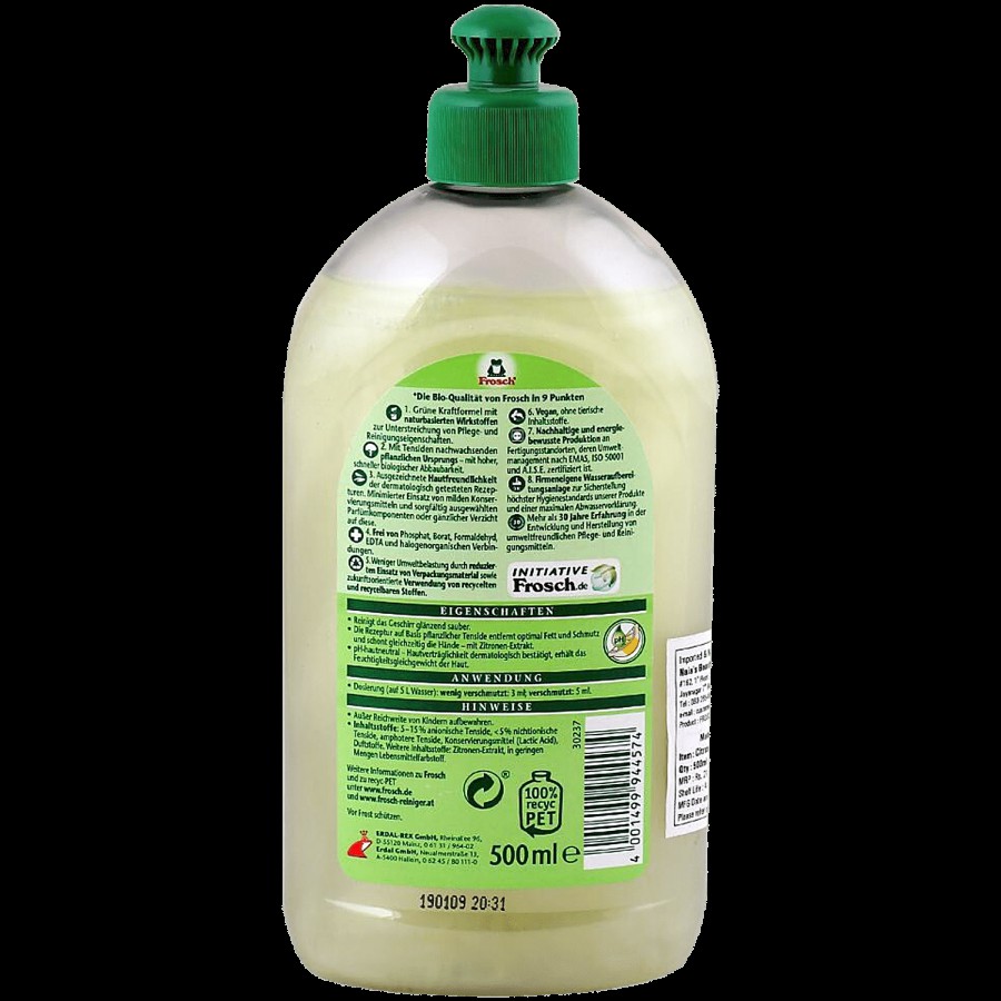 Frosch Dishwashing Liquid - Citrus