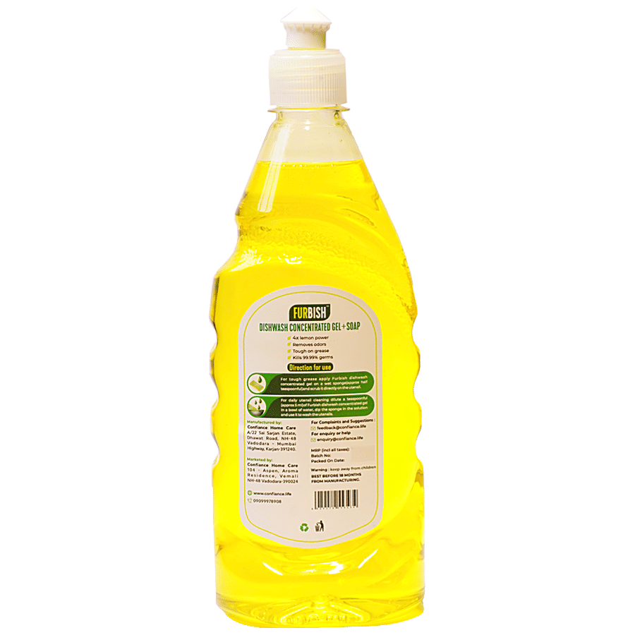 Furbish  Dishwash Concentrate Gel + Soap - Lemon