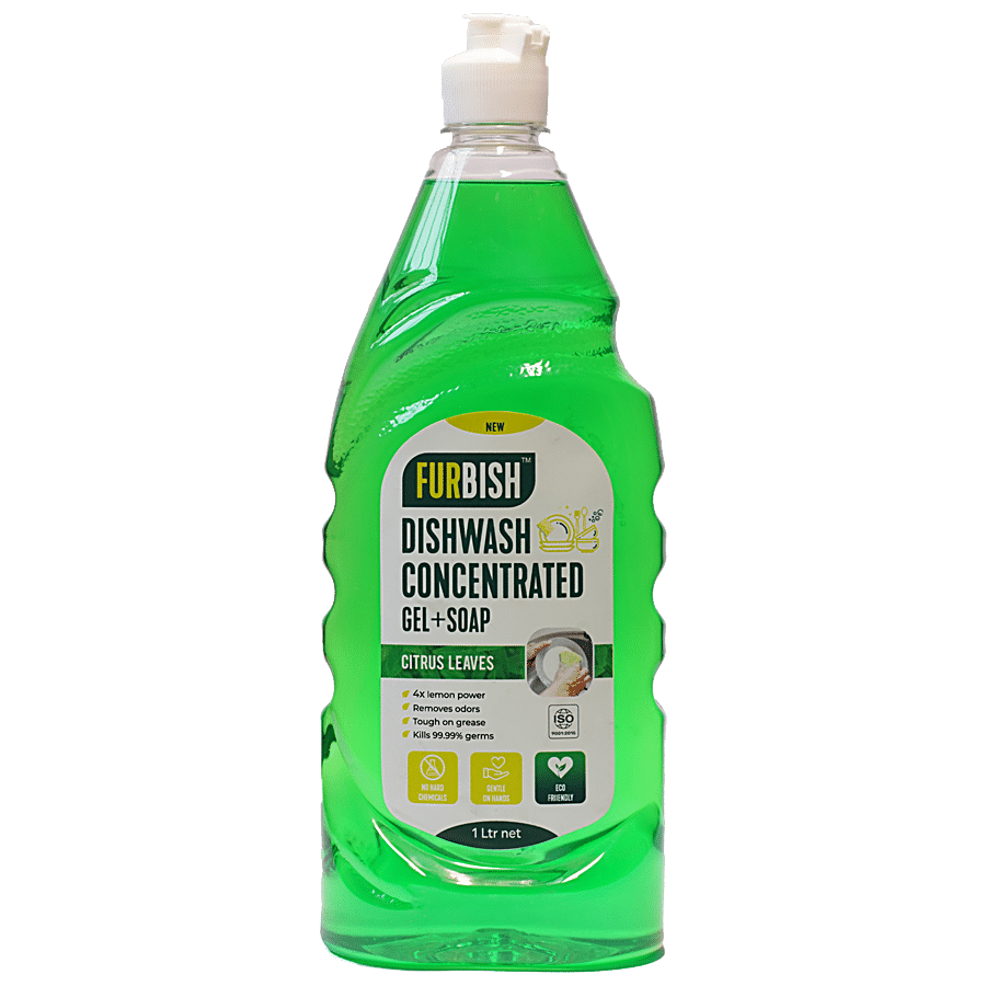 Furbish  Dishwash Concentrated Gel + Soap - Removes Odours