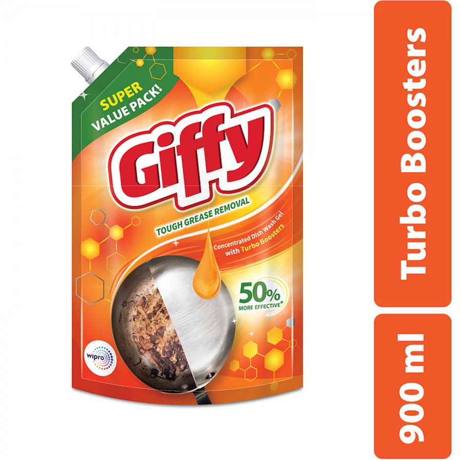 Giffy Dish Wash Gel With Turbo Boosters