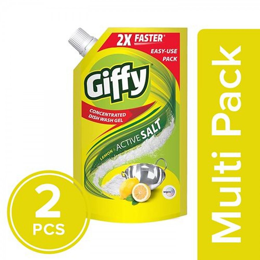 Giffy Dishwash Gel - Lemon & Active Salt