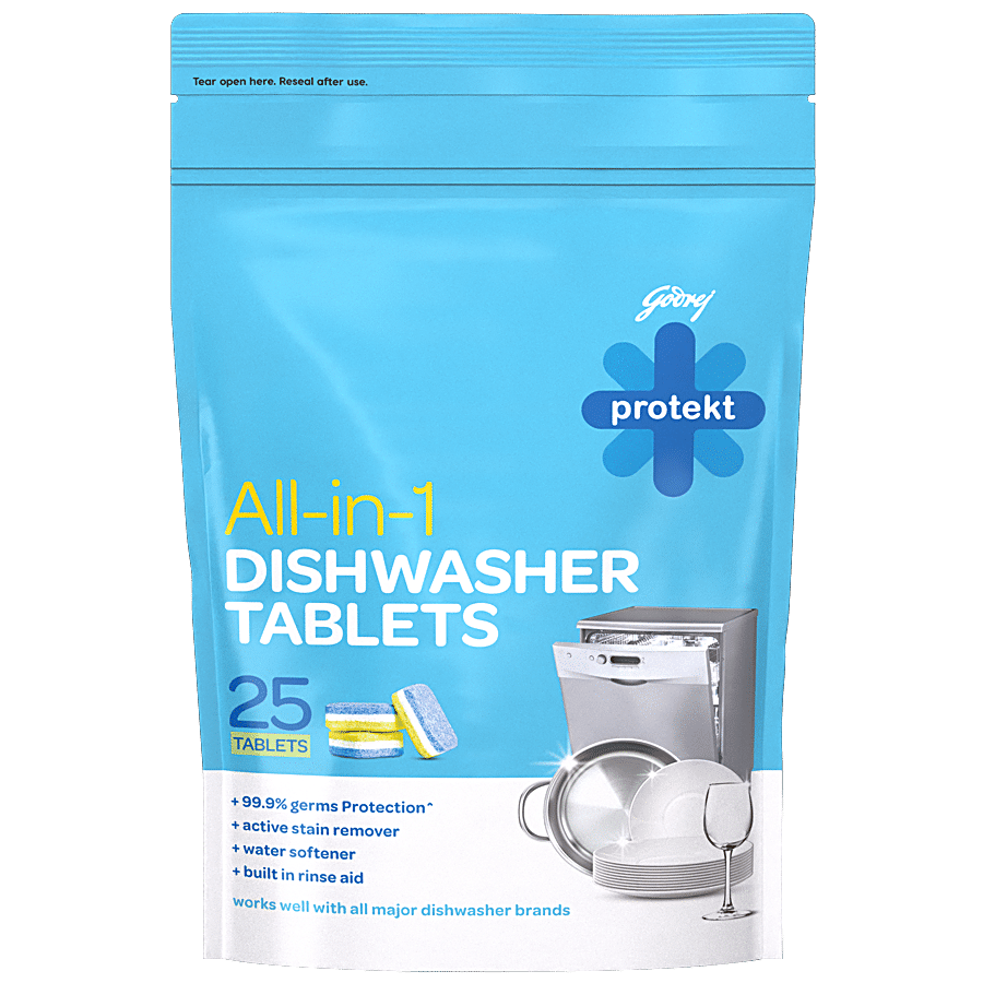 Godrej Protekt All-in-1 Dishwasher Tablet - Rinse Aid