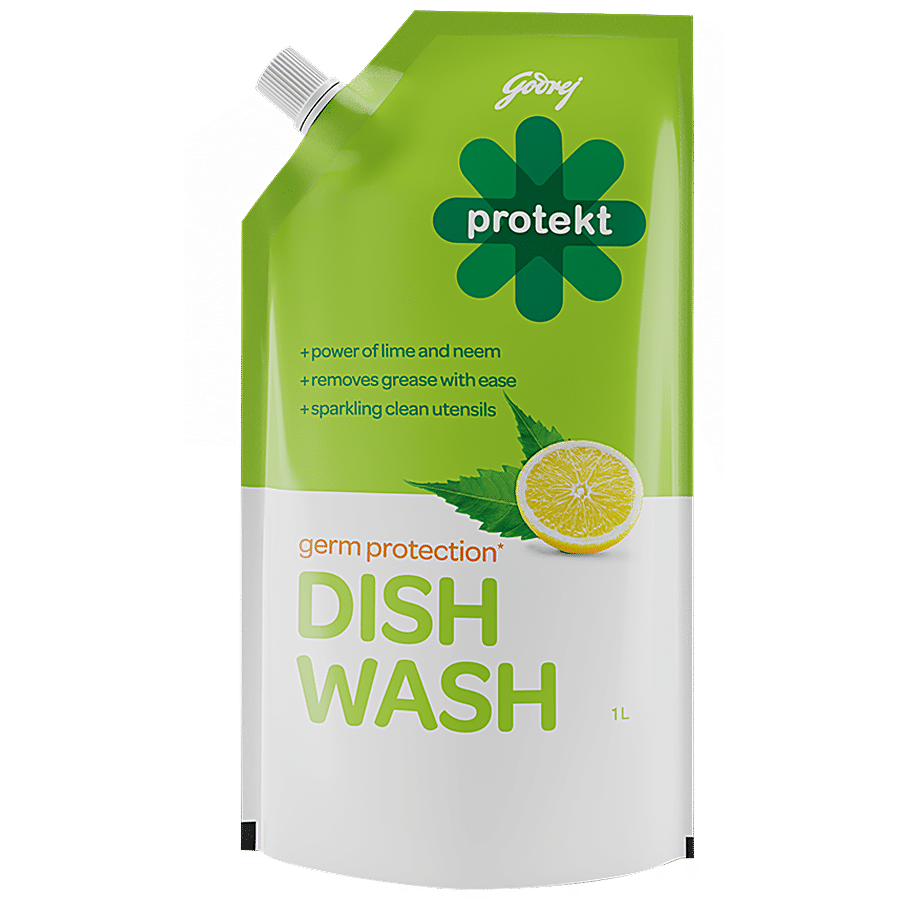 Godrej Protekt Germ Protection Dish Wash Liquid - Lime & Neem