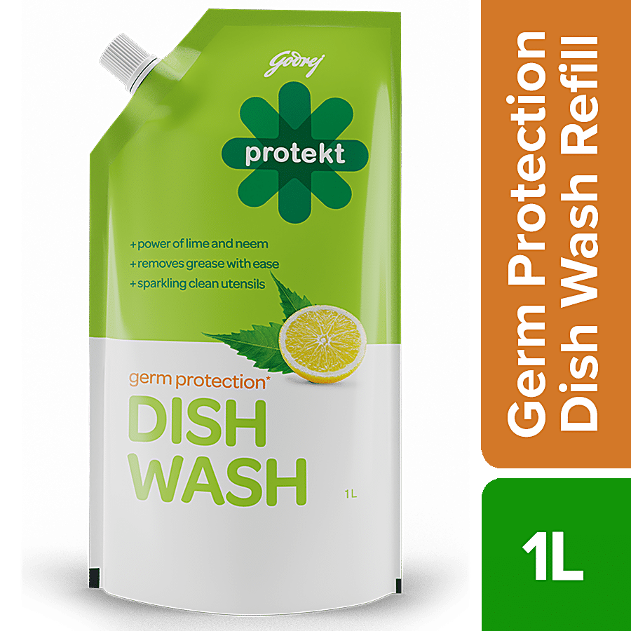 Godrej Protekt Germ Protection Dish Wash Liquid - Lime & Neem