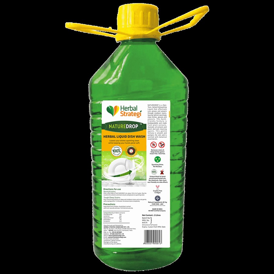 Herbal Strategi Herbal Liquid Dish Wash - Gentle On Skin