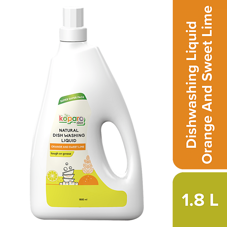 Koparo Clean Natural Dish Washing Liquid - Orange & Sweet Lime