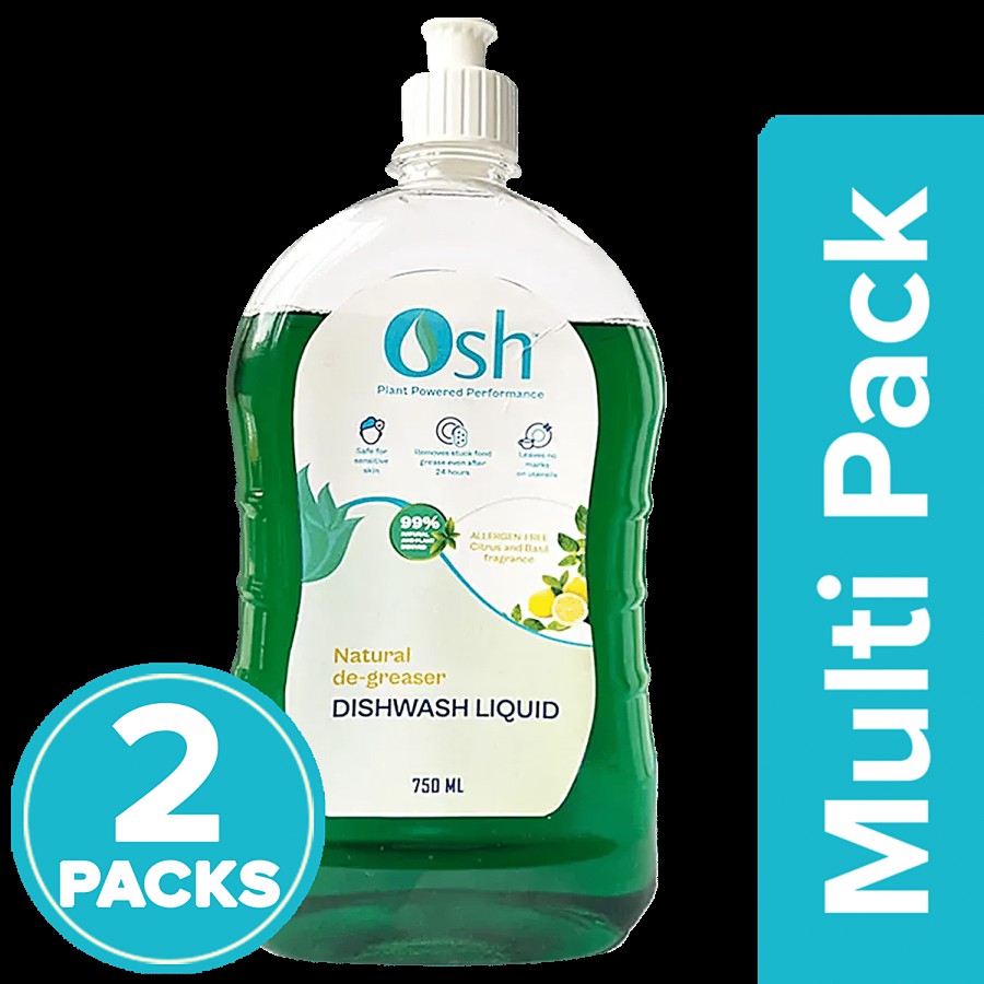 Osh Dishwash Liquid - 99% Natural & Plant Derived