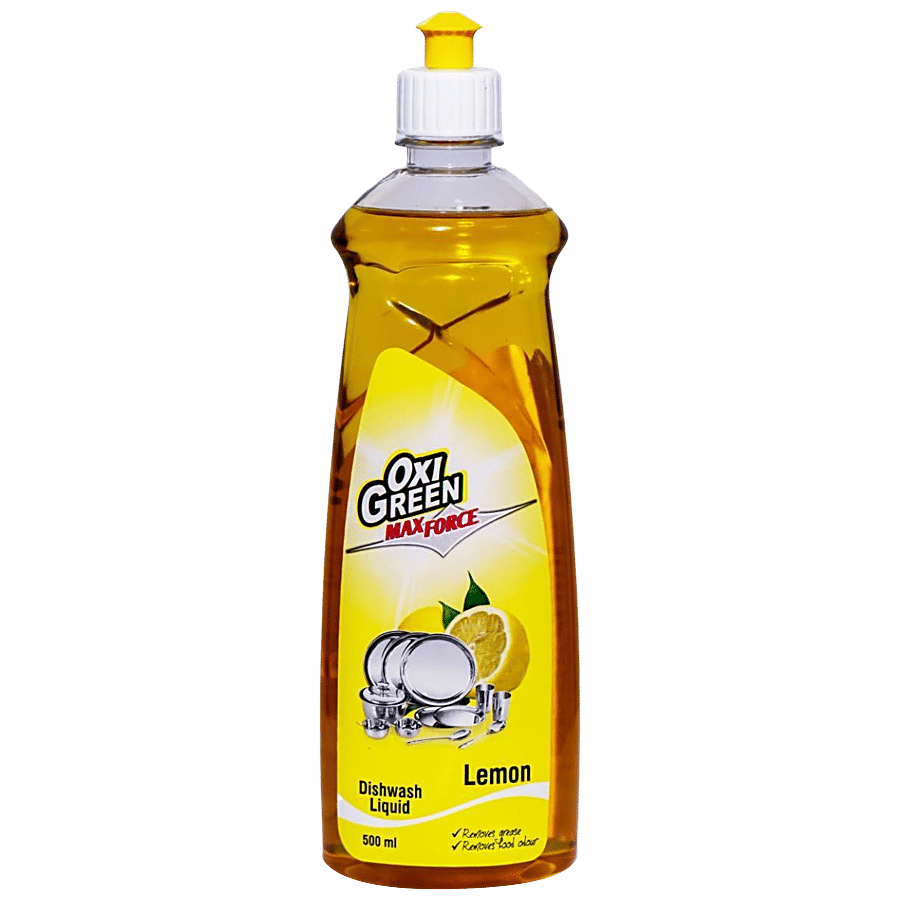 Oxi Green Max Force Dishwash Liquid - Removes Grease & Food Odour