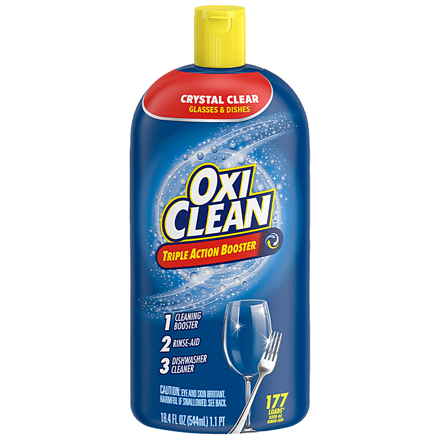 Oxiclean Triple Action Dishwasher Booster Liquid - Removes Tough Stains