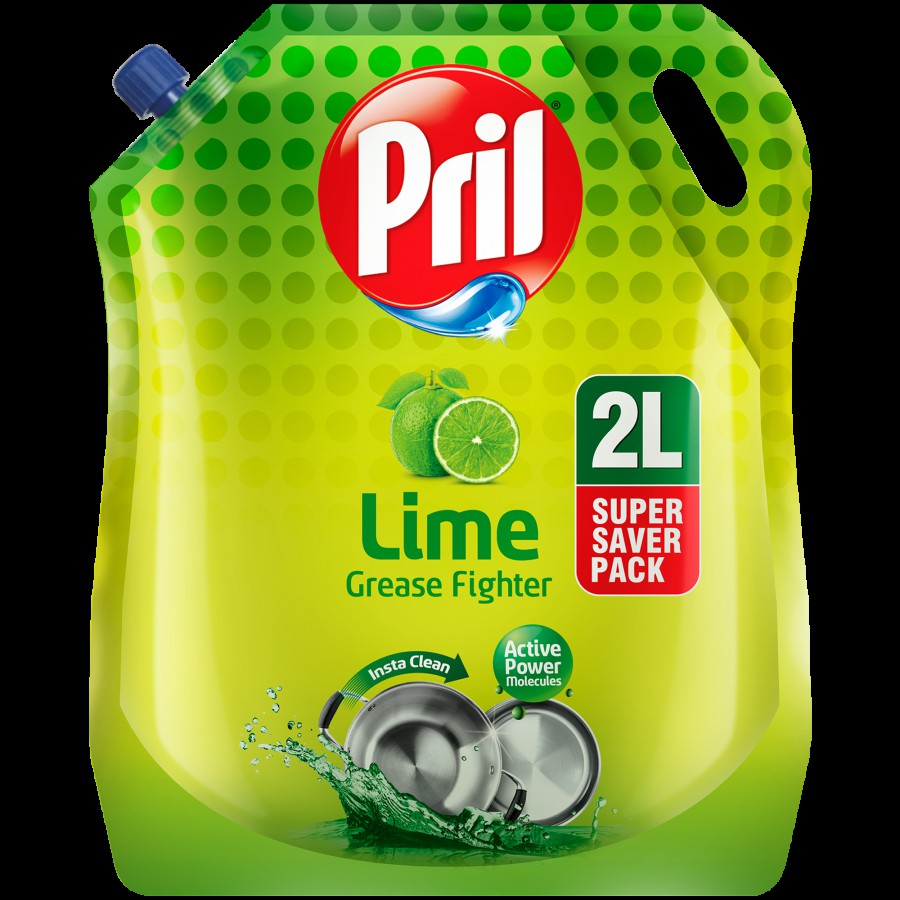 Pril Dishwash Liquid Gel - Lime Pouch