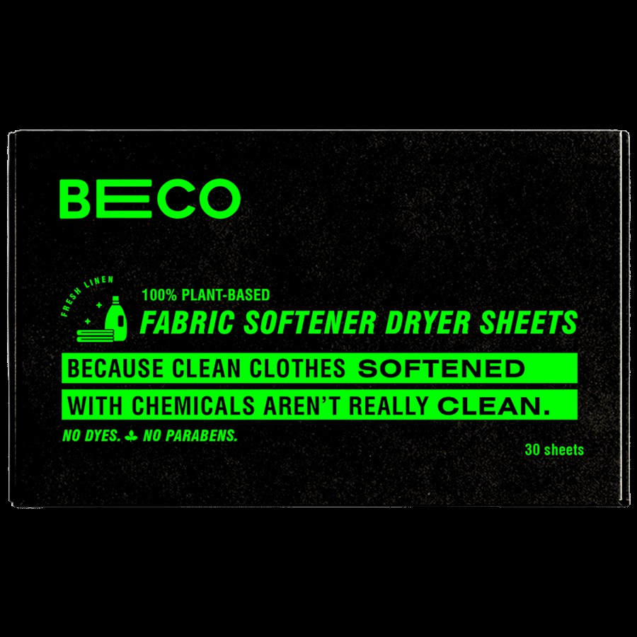 Beco Plant-Based Fabric Softener Dryer Sheets