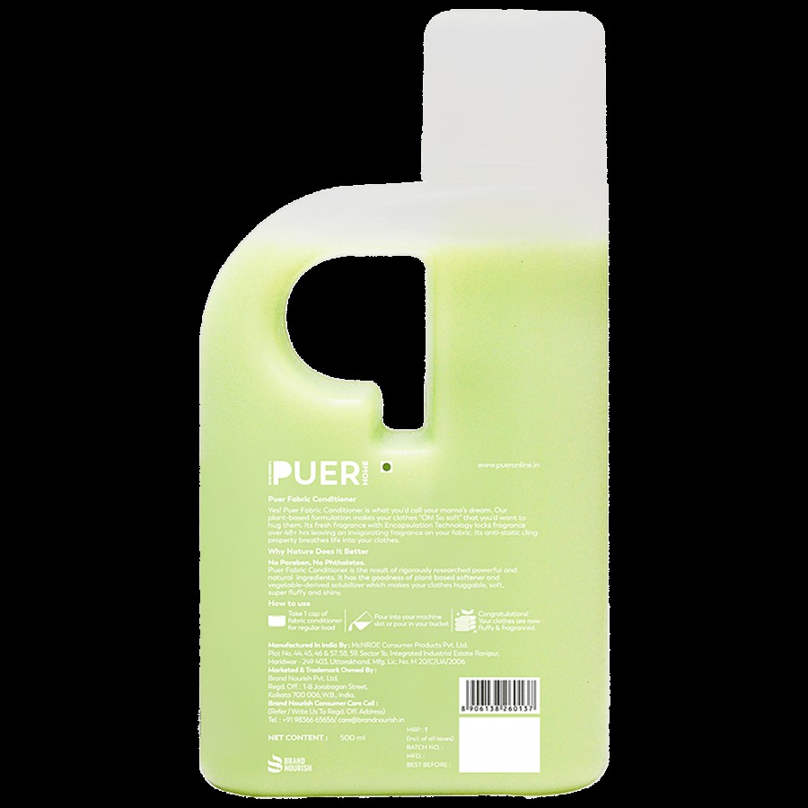 Brand Nourish's Pure Fabric Conditioner - Long Stay Perfume Technology