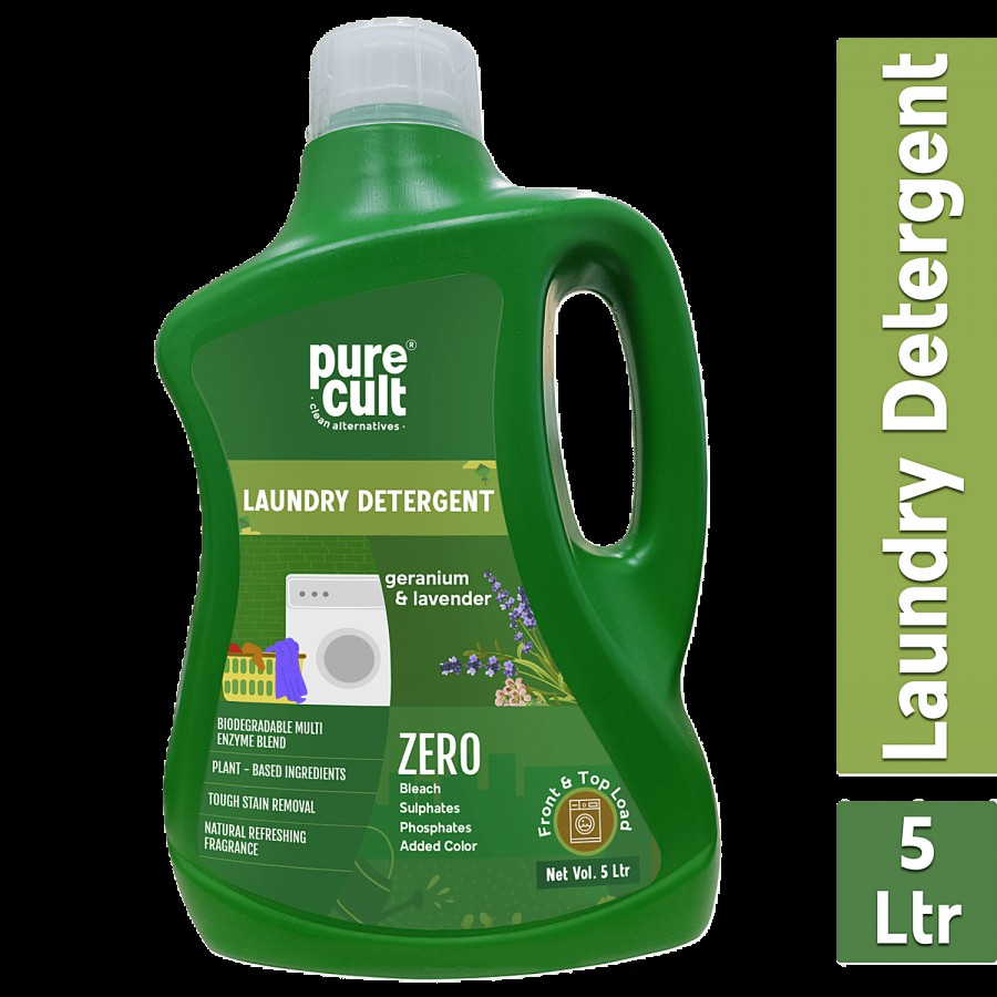 PureCult Laundry Detergent With Geranium & Lavender - Eco-Friendly