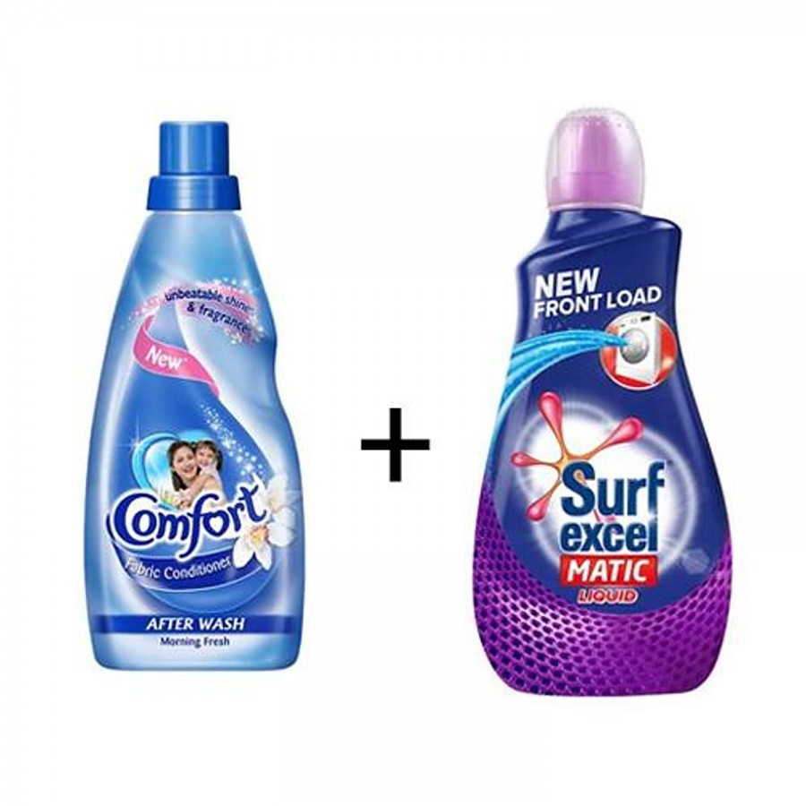 bb Combo Comfort Fabric Conditioner 800Ml + Surf Excel Liquid Detergent Front Load 500Ml