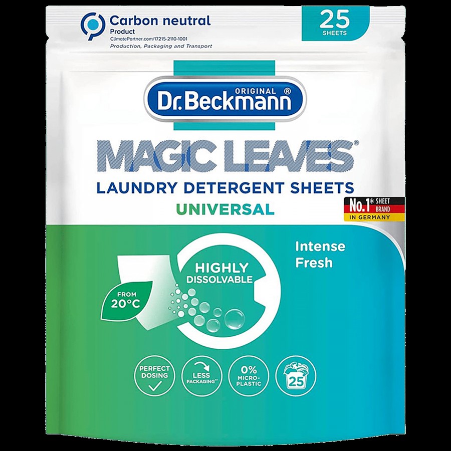 Dr. Beckmann Magic Leaves Laundry Detergent Sheets - Universal