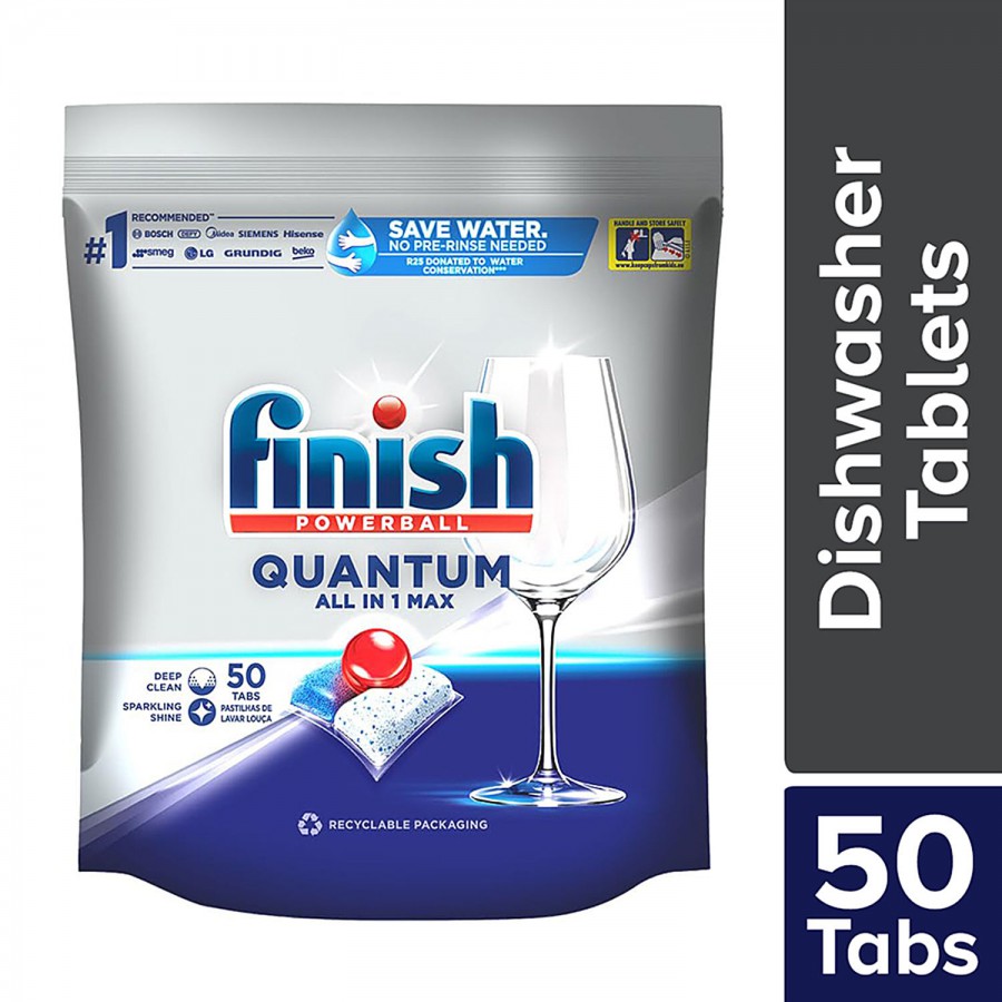 Finish Powerball Quantum All in 1 Max Dishwasher Tablets