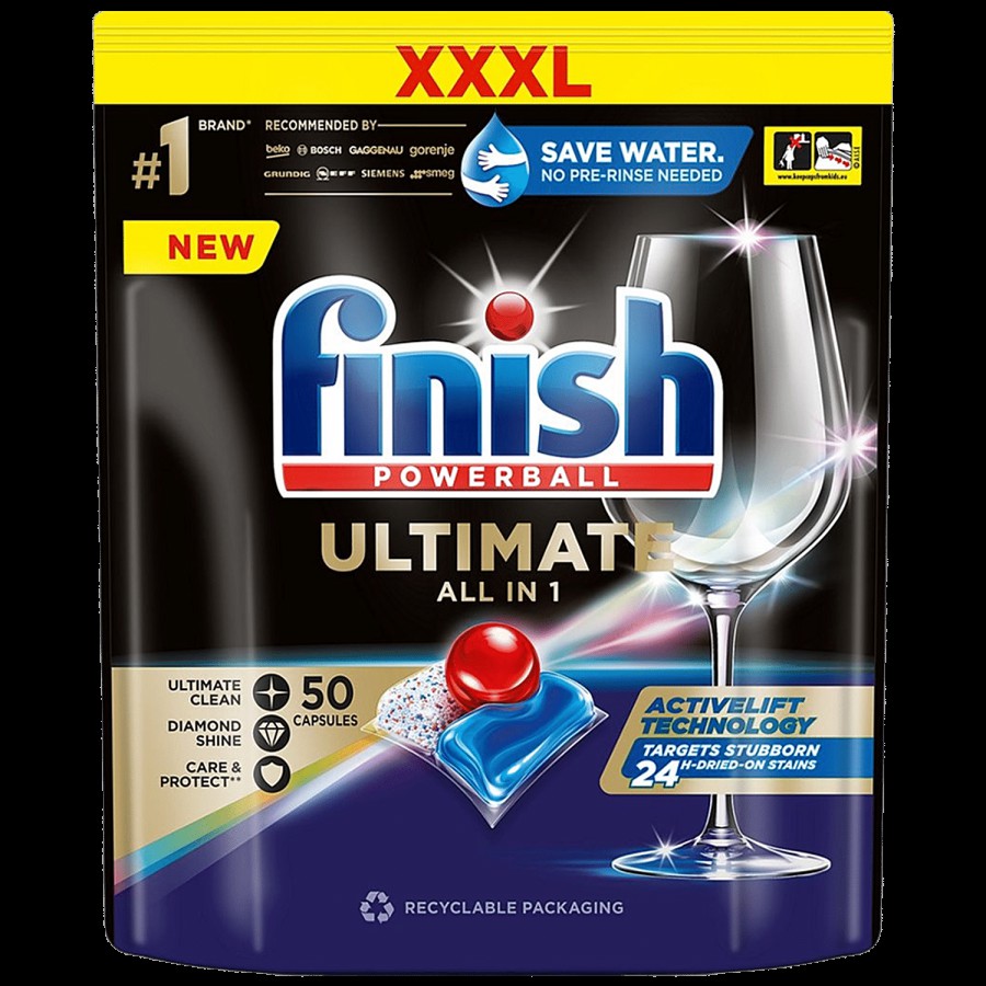 Finish Powerball Ultimate All-In-1 Dishwasher Tablets - Regular