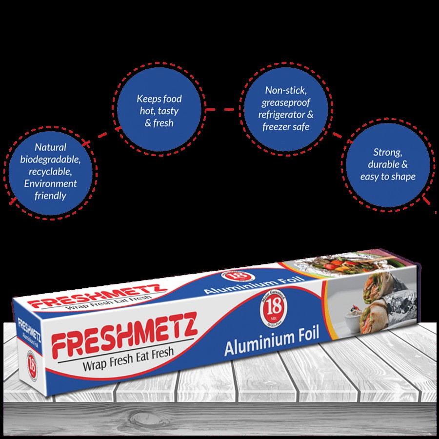 Freshmetz Aluminium Foil Wrap - Hygienic Wrapping Medium