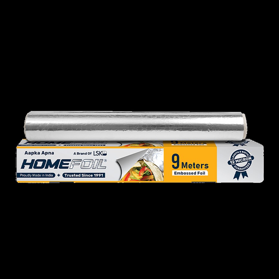 Homefoil Aluminium Foil Silver Embossed - 9 m