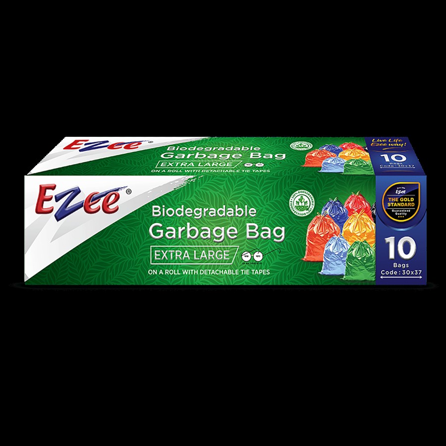 Ezee  Bio Degradable Garbage Bags/Trash Bags/Dustbin Bags - 76 cm x 81 cm