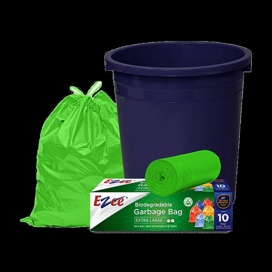 Ezee  Bio Degradable Garbage Bags/Trash Bags/Dustbin Bags - 76 cm x 81 cm