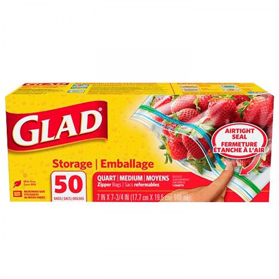 Glad Storage Zipper Bags - Medium