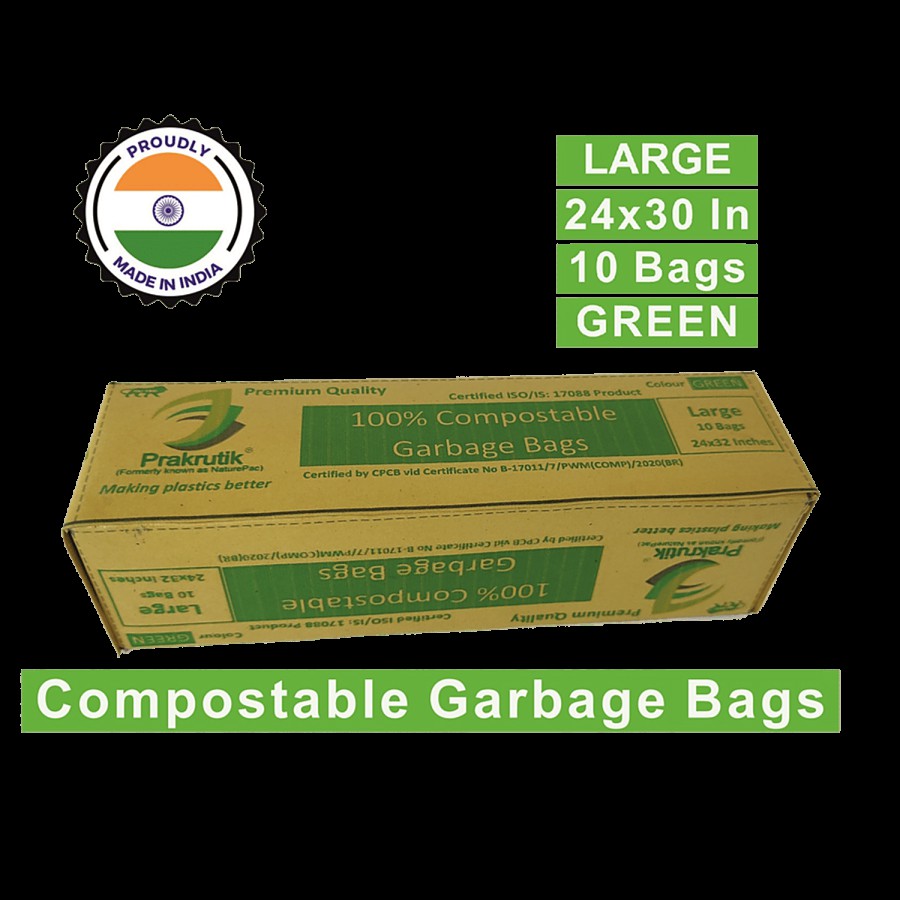 Prakrutik Compostable Garbage Bag - Large