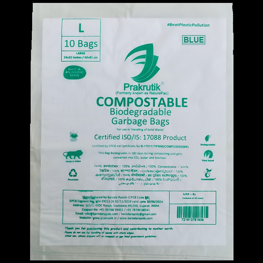 Prakrutik Compostable Garbage Bag - Large