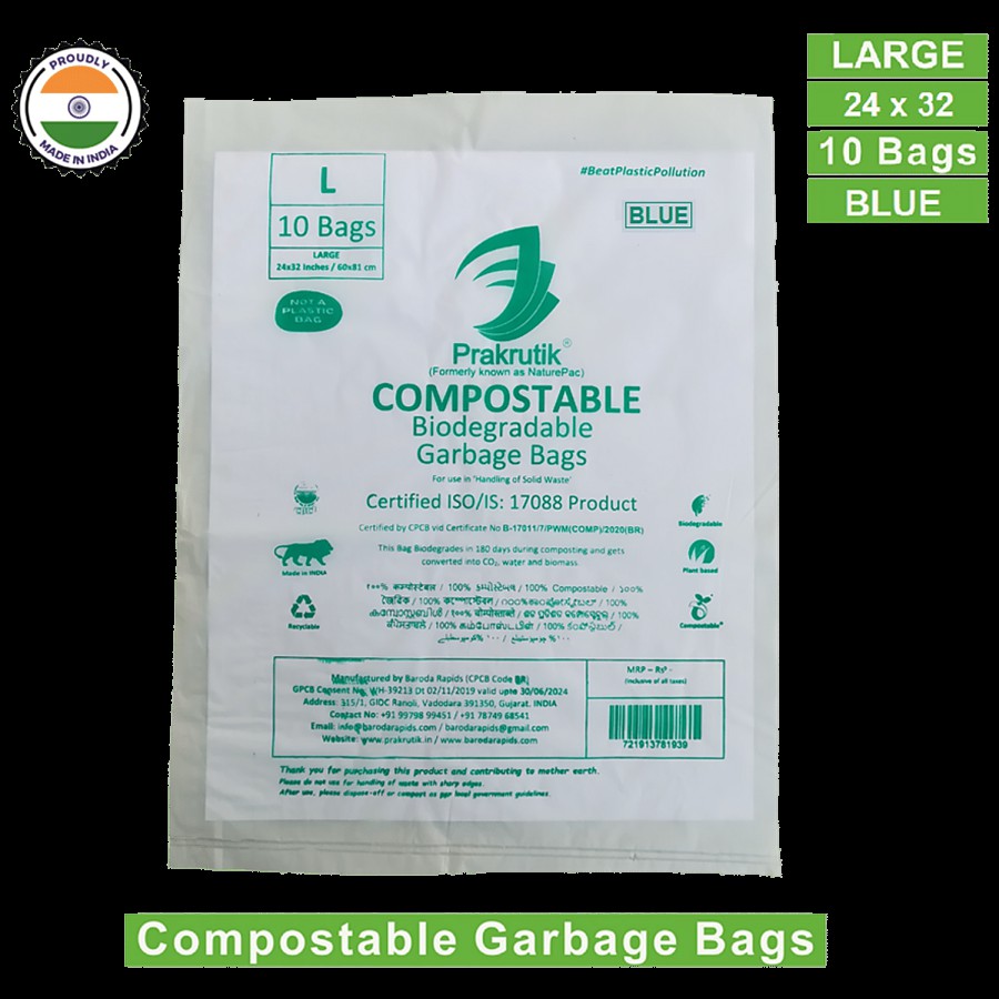 Prakrutik Compostable Garbage Bag - Large