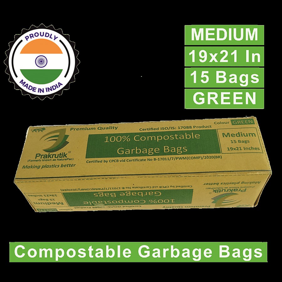 Prakrutik Compostable Garbage Bag - Medium