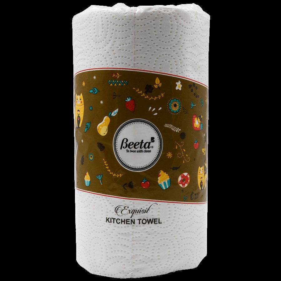 Beeta Kitchen Towel Paper Tissue Embossed Roll 4 Ply