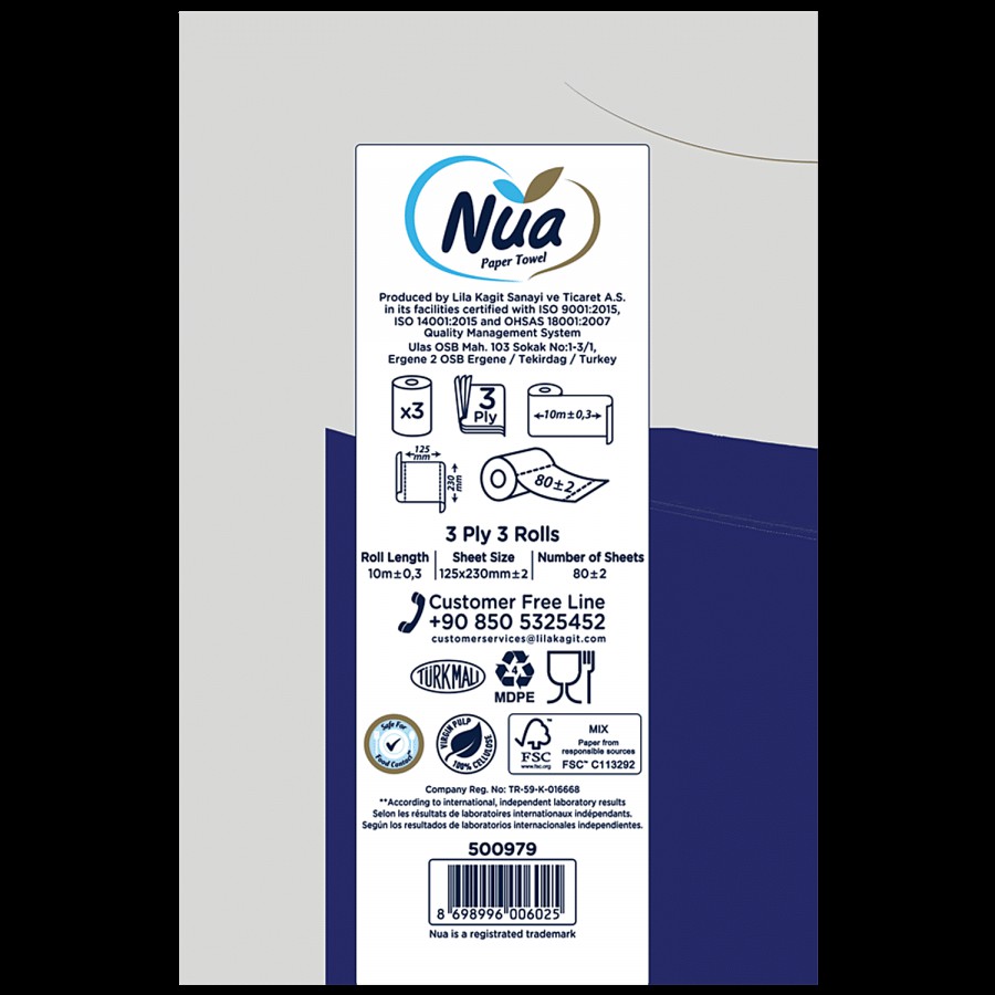 Nua Kitchen Roll/Towel - 3 Ply