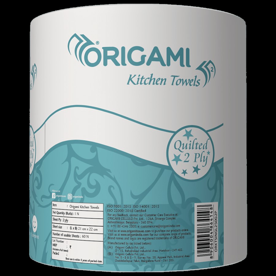 Origami Kitchen Tissue Paper Roll - 2 Ply