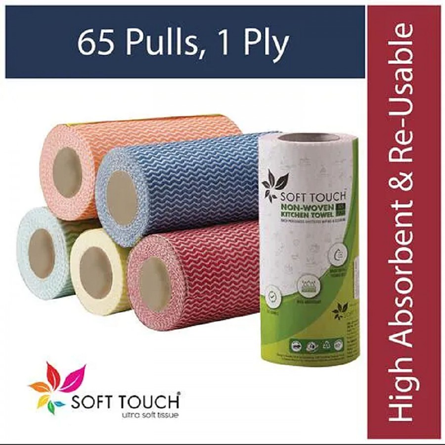 Soft Touch Non-Woven Kitchen Towel - 1 Ply