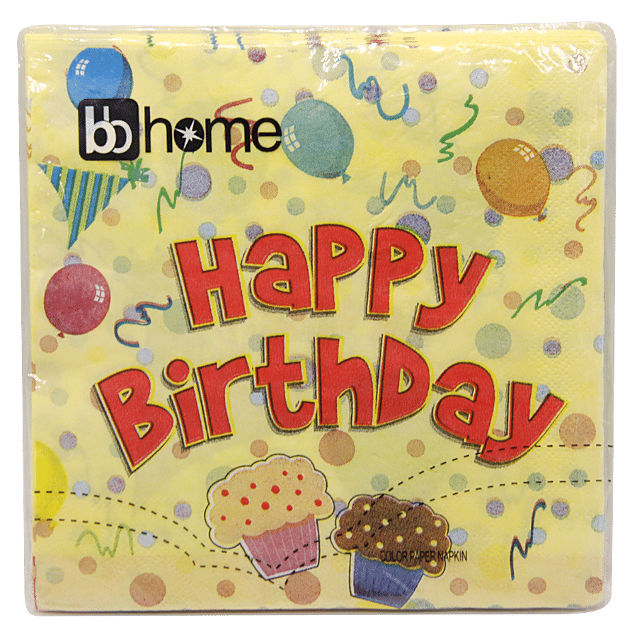 BB Home Paper Napkins - Birthday Theme