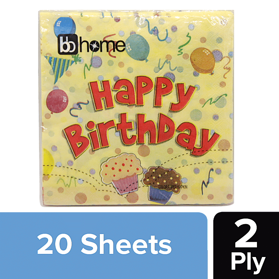 BB Home Paper Napkins - Birthday Theme