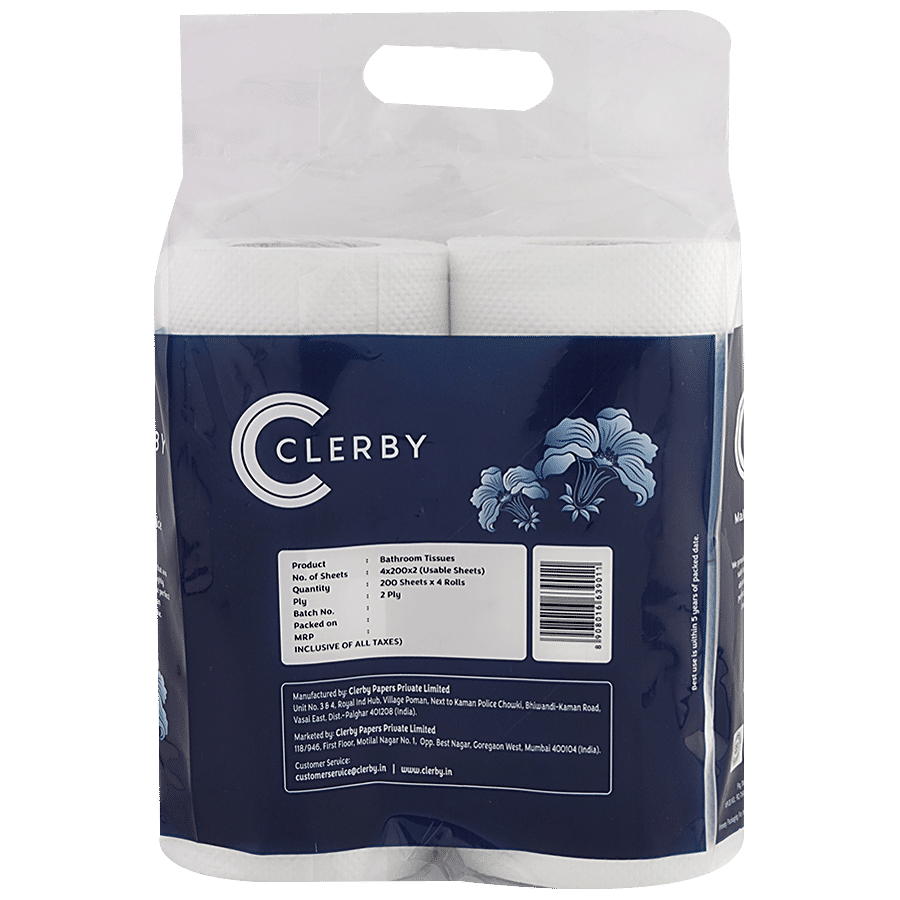 CLERBY Bathroom Rolls - 2 Ply