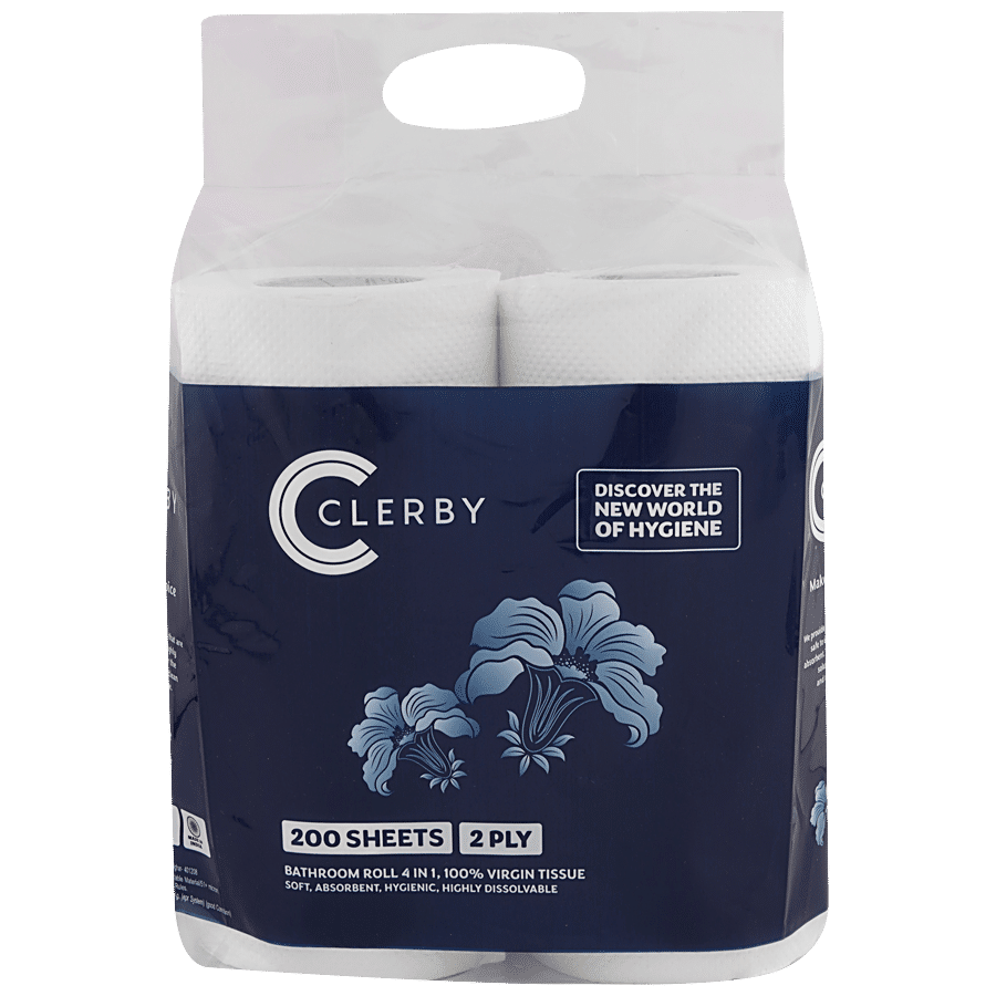 CLERBY Bathroom Rolls - 2 Ply