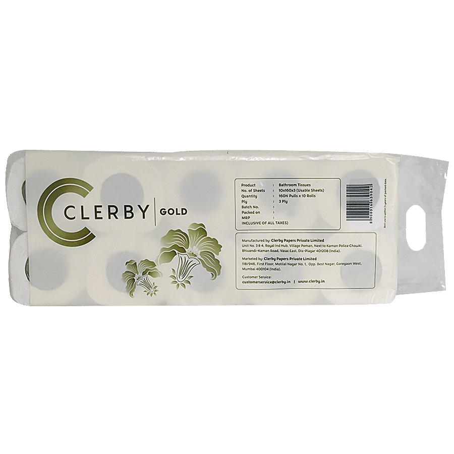 CLERBY Bathroom Rolls - 3 Ply