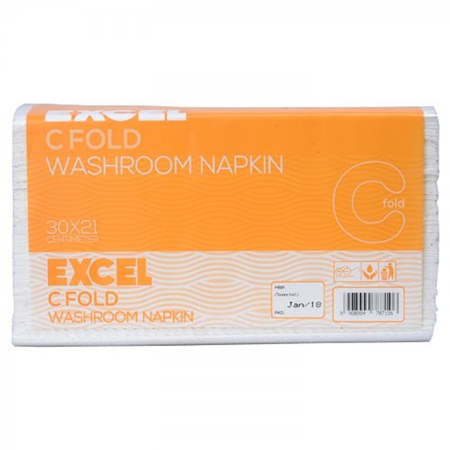 Excel  Excel Washroom Paper Napkins - C Fold