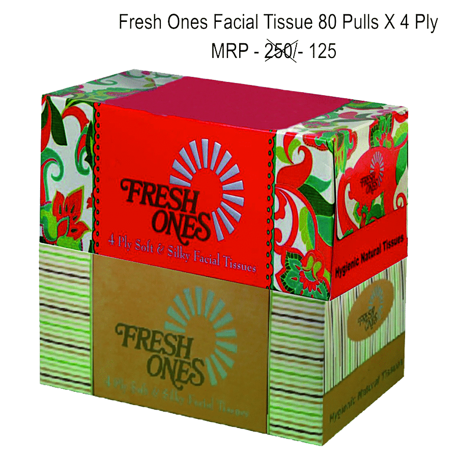 Freshones Soft & Silky Facial Tissues - 4 Ply